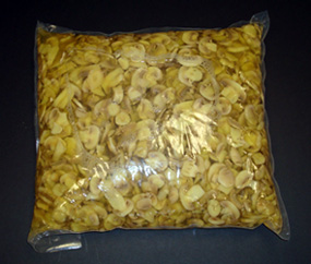 Sliced Stems & Pieces Blanched Mushrooms in Bags